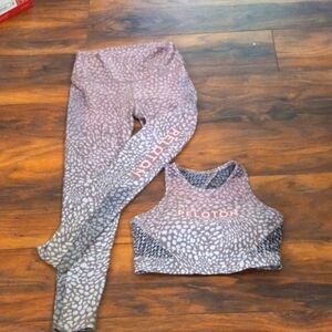 Pelton racer back sports bra and leggings